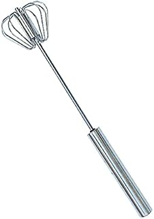 Laileya Semiautomatic Hand Press Type Rotary Egg Whisk Agitator 10 Inch Stainless Steel Mixer Kitchen Tools