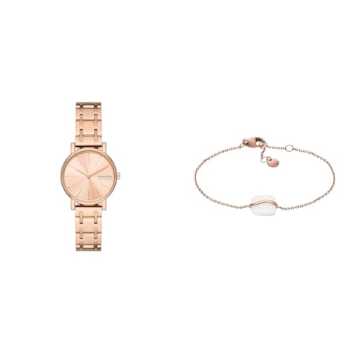 Skagen Montre Femme Signatur Lille bracelet Sofie acier inoxydable doré