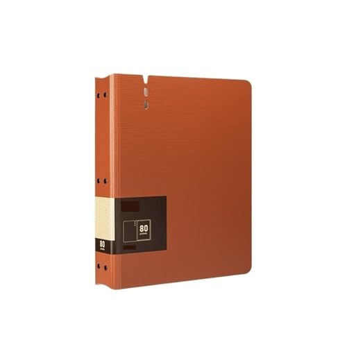 Chemise de classement A4 anti-perte 80 pages avec feuilles transparentes orange