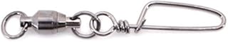 Spro Ball Bearing Swivel Coast Lock with 2 Welded Rings-Pack of 6 (Black, Size 4