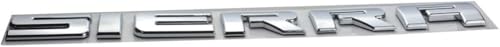 Image of 4Pc Sierra SLE Letter Emblem 3D Badge Front Door /Rear Tailgate Replacement for Sierra (Chrome)
