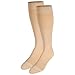 NuVein Medical Compression Stockings, 20-30 mmHg Support for Women & Men, Knee Length, Closed Toe, Beige, Medium