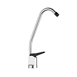 あらゆるROユニットまたは水ろ過システム用の浄水器蛇口。クロムチップ1/4インチ接続。超大容量。