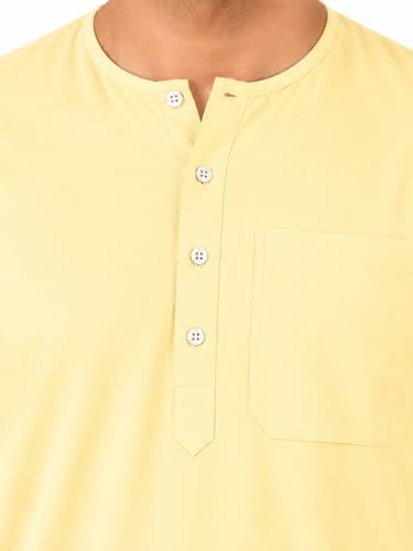 Image of Men's Cotton Halfsleeve Short Kurta for Summer