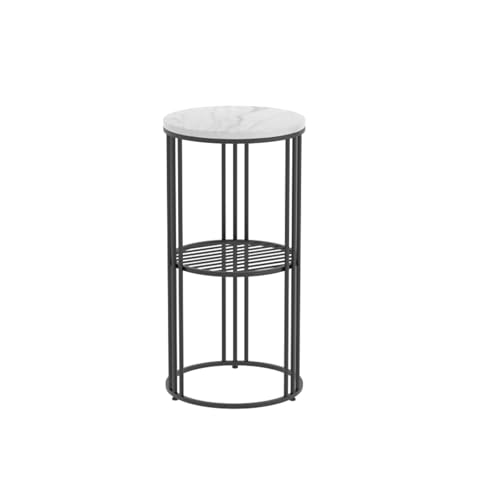 Table d'appoint ronde moderne en marbre gain de place