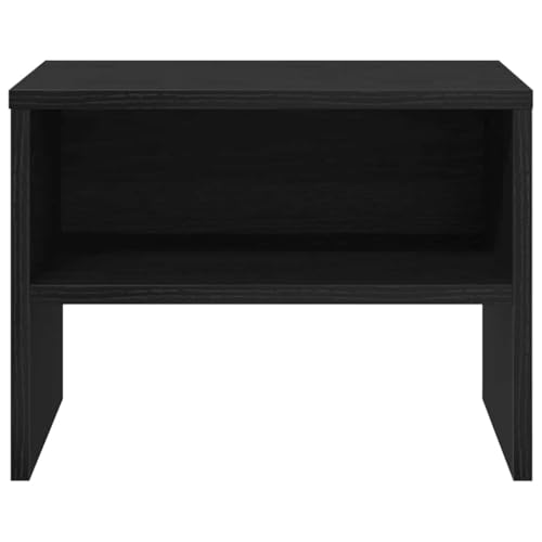 Mesas de noche de diseño elegante en madera de ingeniería color roble negro 6