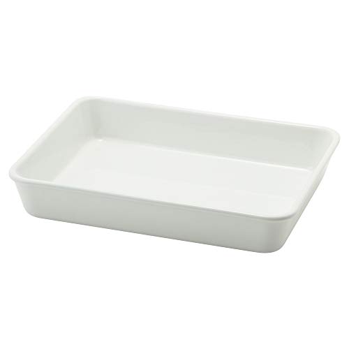 TAMAKI 陶製バット ホワイト 2個セット 直径29.5×奥行23×高さ4.8cm 2100ml 直火・電子レンジ・食洗機・オーブン対応 T-787168