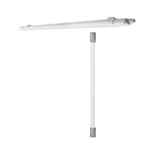 OSRAM Lampada stagna Submarine Slim 1.2M, 18W, 4000K, IP65, 1600lm, bianco, alloggiamento in policarbonato, lunghezza 1245 mm, per scantinati e officine