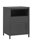 DYRJDJWIDHW beistelltisch,Bedside Table,beistelltisch Holz,Side Table,Nachttische 2 STK. Anthrazit 35x35x51 cm StahlGeeignet für Schlafzimmer, Wohnzimmer, Eingang, Korridor