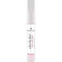 essence what the fake! mini nail glue, Nr. 01, Transparent, langanhaltend, fixierend, schnelltrocknend, transluzent, acetonfrei, vegan, ohne Konservierungsstoffe, ohne Alkohol, 1er Pack (6g)
