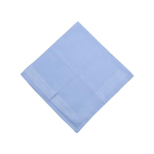 Stylish Pocket Handkerchief Gents Solid Color Hankies 16x16inch Large Bandana High Absorbency Pocket Towel