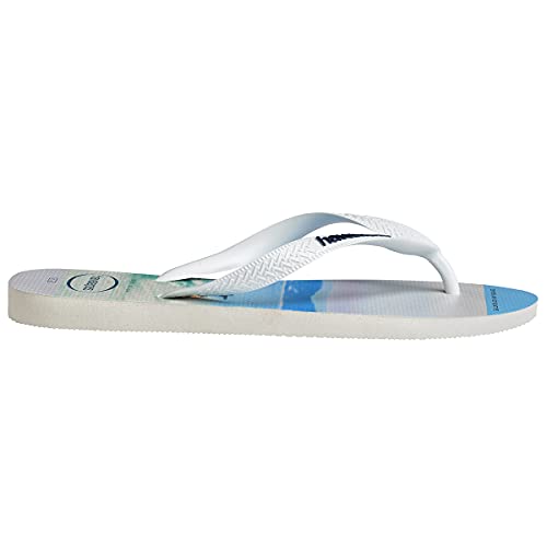 Chinelo Hype, Havaianas, Masculino, Branco/Branco/Azul Marinho, 39/40