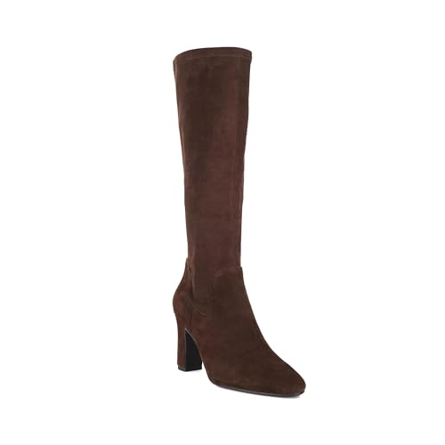 Image of Dune London Ladies SIMPLE Block-Heel Knee-High Boots Size UK 4 Knee High Boots