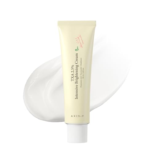 AXIS-Y TXA 2,5% Crème éclaircissante intense à l'acide tranexamique, niacinamide et glutathion pour hyperpigmentation et correcteur de points foncés, soin de la peau coréen végétalien hydratant