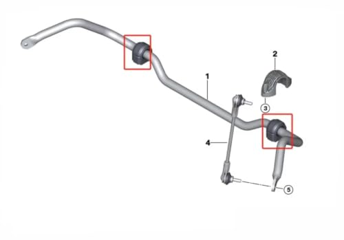 Buje de barra estabilizadora delantera derecha para Mini F56 F55 F54 2014-2020 4