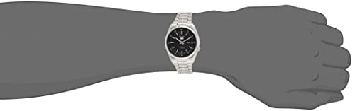 Seiko Men's Black Dial Stainless Steel Band Watch