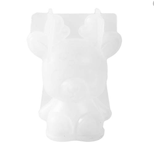 KYMLL 3D Noël Cerf Moule À La Main Bricolage Silicone Moule Bougie Faire des Moules De Gâteau Outils Cover