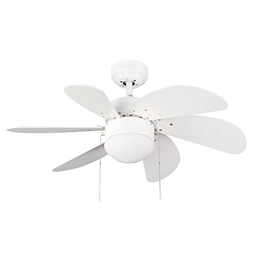 Ventilador de techo wonderlamp Tandy blanco para refrescar techos bajos 2