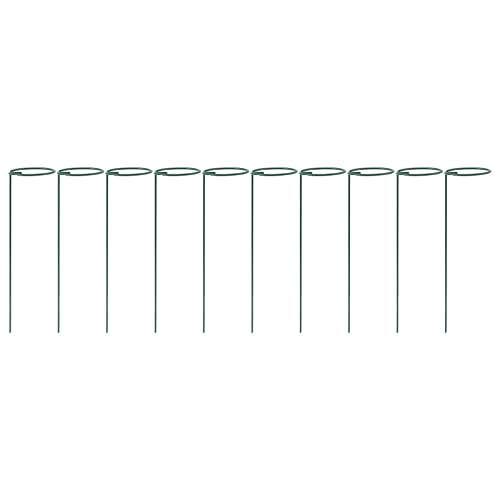 MIMEITOPA para soporte de plantas, 10 celosías de metal, para jardines, césped, terrazas, patios, pequeña celosía de jardín verde de 25 cm de longitud, proporciona soporte para