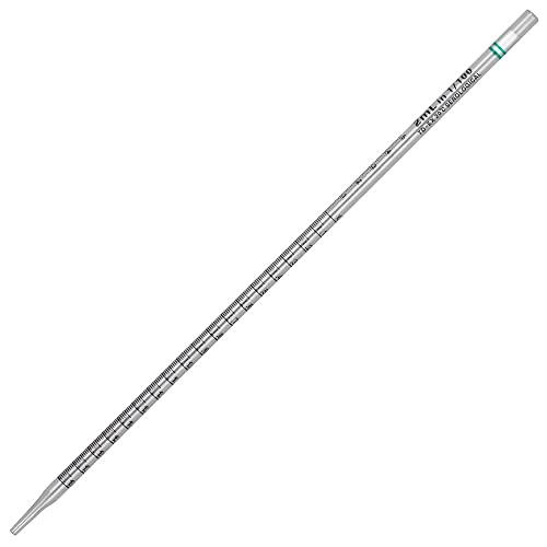 Globe Scientific Diamond Essentials Serologische Pipette, 2mL, 1722, Polystyrol, Standard-Spitze, 275mm, Steril, Grün Gestreift, Einzeln Verpackt, 500/Box