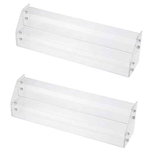 FRCOLOR Lot de 2 étagères d'exposition en acrylique - Étagère de rangement pour vernis à ongles - Organisateurs d'affichage - Présentoir pour vernis à ongles - Organiseur en acrylique - Boîte de