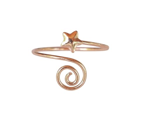 Anillo de dedo del pie ajustable que no aprieta con estrella dorada 3