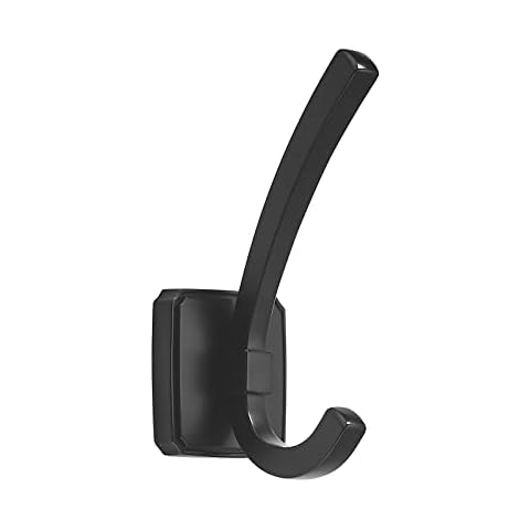 TUNNY 5-Pack Matte Black Coat Hook Square Base for Wall Hanging Towels, Robes and Coats. Perfect for Entryways, Shoe Cabinets, Wardrobes, Bathrooms and Bedrooms with Furniture Hardware. Cover