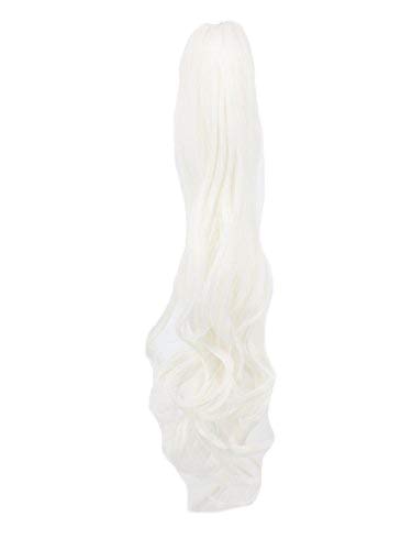 yuehong Adult Long Wavy 21" Colorful Clip In/On Hair Extensions Piece Curly Claw Ponytail wig (Blue)