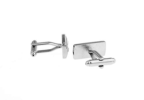 Mancuernillas de hombre KnBoB Rectangulares con circonia negra miniatura 1
