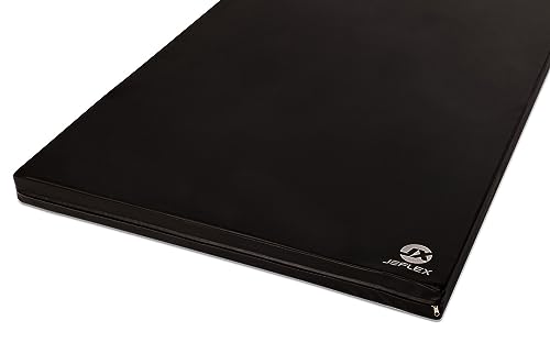Jeflex   Colchoneta Gimnasia negro 200 x 100 x 8 cm fabricada en Alemania/Esterilla de gimnasia/Colchoneta multifuncional y esterilla de yoga/Esterilla de juego para habitación de los niños