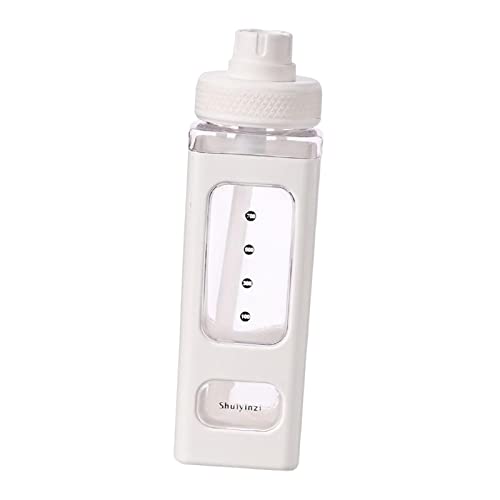 Aymzbd ストロー付きウォーターボトル 700ml 耐熱性 大型ウォータージャグ スポーツ用 女性 男性, 白