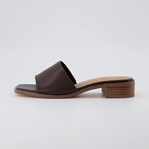CUSHIONAIRE Women's Sage low block heel slide sandal +Memory Foam and Wide Widths Available2