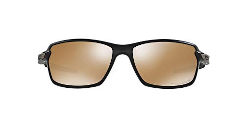 Oakley Men's OO9302 Carbon Shift Rectangular Sunglasses, Matte Black/Tungsten Iridium Polarized, 62 mm