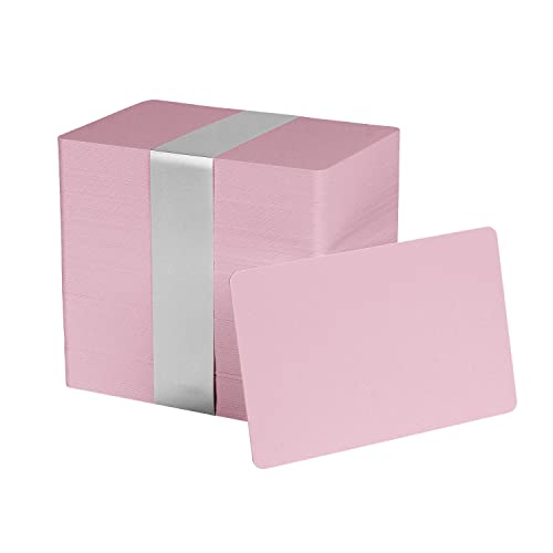 Image of Pack of 100 Pink CR80 PVC Cards | 30 mil by easyIDea