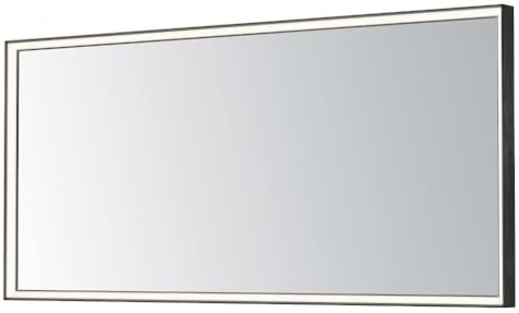 ET2 Lighting E42064-BBK Bevel - 66W 1 LED Mirror-28 Inches Tall and 60 Inches Wide, Finish Color: Brushed Black