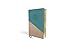 NIV, Personal Size Bible, Large Print, Leathersoft, Teal/Gold, Red Letter, Comfort Print