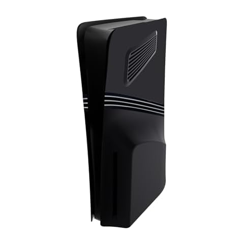 for PS5 Pro Disc Edition Faceplate Cover Plates, Replacement Skin Case with Cooling Vents Breathable Custom ABS Side Shell Panel for PS5 Pro Console Disc Version (Black) Cover