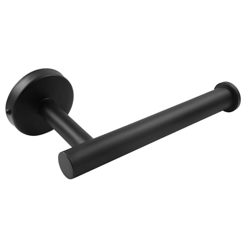 IronovaGarage Toilet Paper Holder, Matte Black, 1 Pcs
