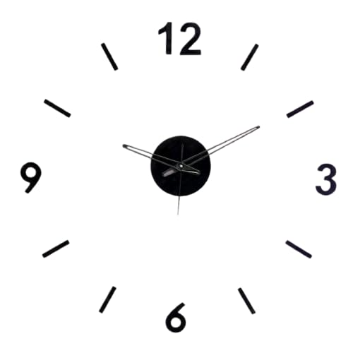Image of cozyloom 3D Acrylic Modern DIY Large Wall Clock for Stylish Home Wall Decor withMirror Finish Stickers - Perfect for Living Room, Bedroom, Office & Interior Decoration