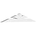 Ekena Millwork GBP096X16X0606RIC00 Richland Architectural Grade PVC Gable Brackets 96"W x 16"H x 6"D x 6"F, 4/12 Pitch