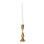 Creative Co-Op Round Hand-Forged Metal Taper Holder, Antique Brass Finish - Image 3