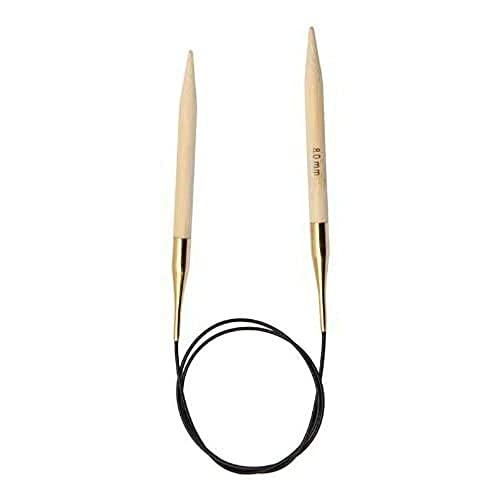 KnitPro Bamboo Fixed Circular Needles 24" (60cm), Ivory, 2.50mm