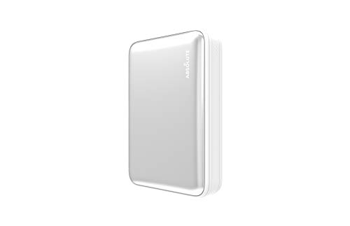【国内正規品】ABSOLUTE・Fast Charge mini 10000|Type-C PD・QC3.0搭載モバイルバッテリー (シルバー x ホワイト)
