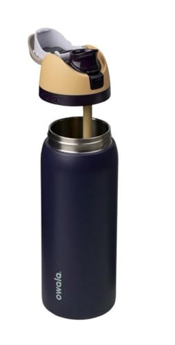 Owala FreeSip Stainless Steel Water Bottle, Royal Seas, 32 oz - image 2