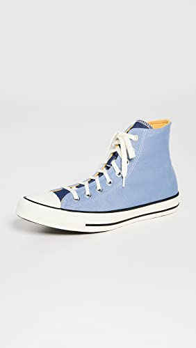 Image of Converse Women's Chuck Taylor All Star Denim Fashion Sneakers, Ocean Retreat /Navy /Sunrise, Blue, 7 Medium US
