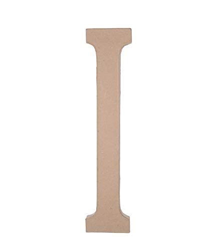 Darice 2860-I Paper Mache Letter I 23.5In, Natural