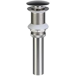 ESFORT Bathroom Sink Drain Pop Up, Vessel Sink Pop Up Drain, Brushed Nickel Finish Without Overflow