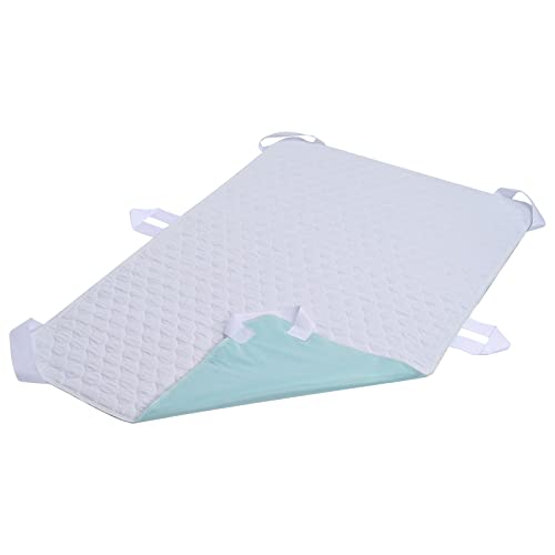 ECONAZOLE Incontinence Positioning Bed Pads, Washable Mattress Protector Transfer Pad with 6 Handles, Reusable Waterproof Underpads for Elderly, Adults, Dog, 34" x 52"