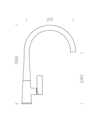 SCHOCK Küchenarmatur GOTA schwarz – Hochdruck Armatur mit Festauslauf und Standard Norm-Anschlüssen