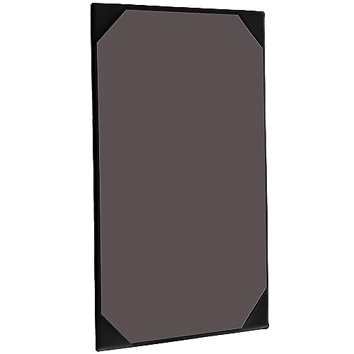 Juvale Hard-Sided Plastic Restaurant Menu Holder - Heavy-Duty Tabletop Holder for Restaurants - Single-Panel Clear PVC Menu Sleeve - Professional Black Binding Server Book - Pack of 12, 7.8"x 13.8"